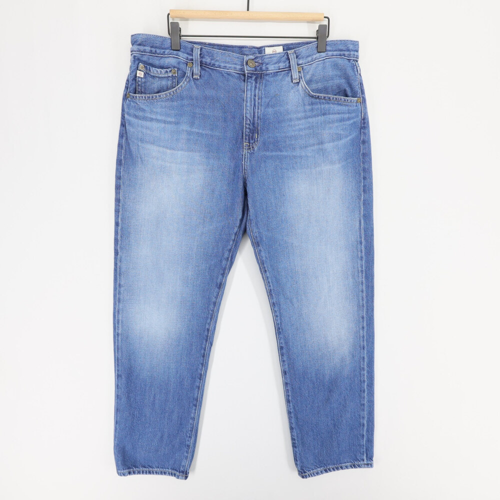 AG Adriano Goldschmied Ex Boyfriend Jeans Womens 32 Blue Slouchy Slim Faded Mid